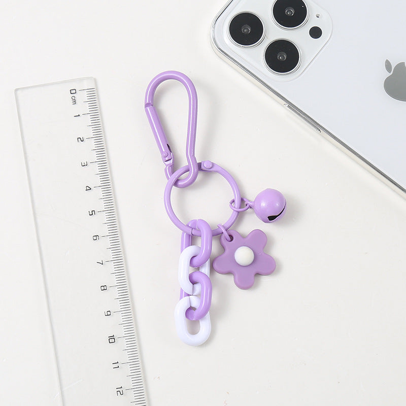 Wholesale Flower Chain Bell Keychain